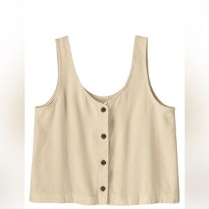NWT Patagonia Garden Island 🏝️ reversible Beige Tank Top Sz L $69